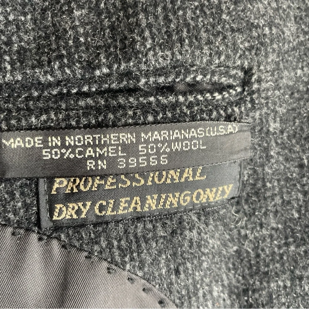 Shyrock's Men's Camel And Wool‎ Charcoal Blazer Chest 46 Length 33 Arm 26